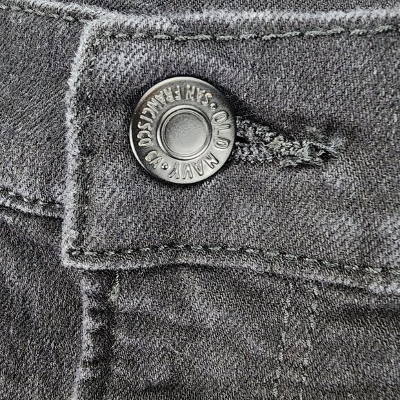 Old Navy Jeans Womens 18 Petite Black Stretch High Rise Curvy Straight - Picture 3 of 13